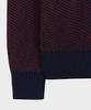BROOKS BROTHERS Dear Chest Stripe Sweater (Burgundy) (Bbwrmf4555Eew)