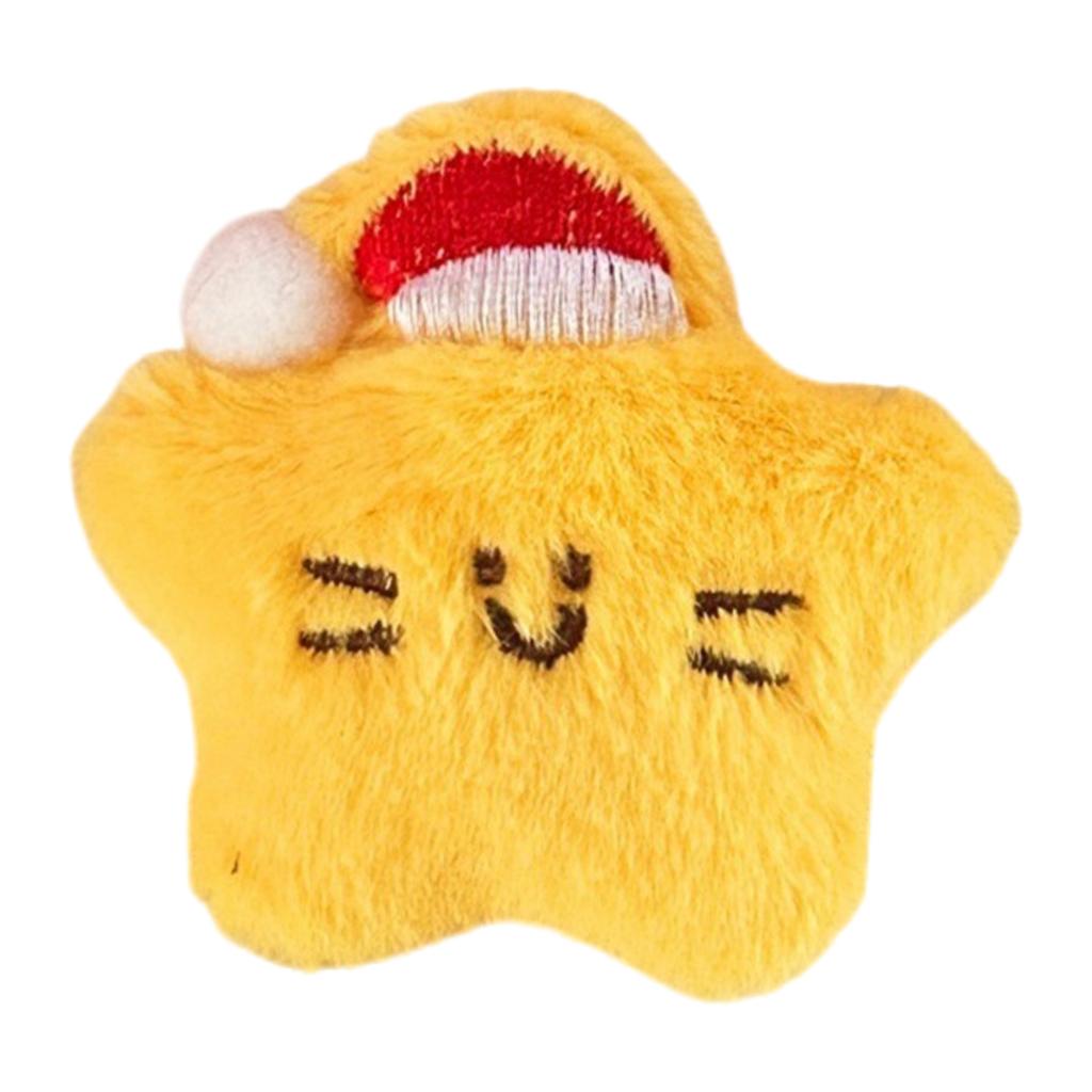 Holiday Furr Plush Christmas Theme Brooch Pin Bag Decoration Brooch Lovely Plush Pin for Festival Decors All Ages