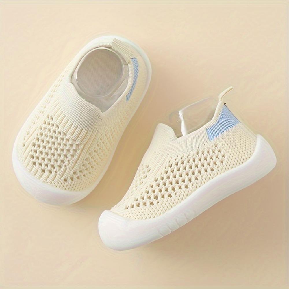 Baby Boys and Girls Mesh Breathable Toddler Shoes, Wear-resistant Non Slip Comfortable Slip On Sneakers