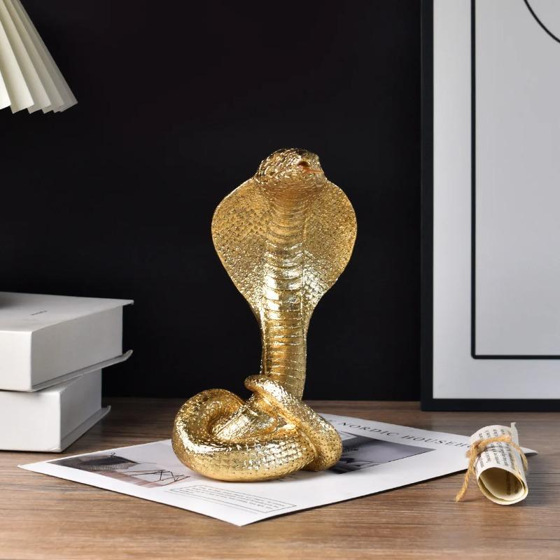 Cobra Figurine Viper Snake Artificial Jungle Killer Animal Decor Adventure Souvenir Craft Ornament Accessories Desktop Figurine