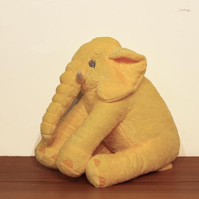 Cute Elephant Sleep Attachment Pet Doll Housewarming Anniversary Gift, Yellow, Korean Baby Products