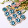 Premium 10x10 mm Square Claw Rhinestones for DIY Jewelry, Bows, and Hair Accessories - 40-200 Pieces