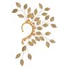 Vintage Leaf Ear Cuff Wedding Elf Maple Leaves Hollowed Crystal Fairy Earrings Clips for Women Boho No Piercing Earring Jewelry