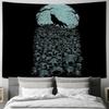 Wolf Moon Tapestry Forest Wall Hanging Nature Landscape Aesthetic Room Decor Bohemian Home Textile Vintage Gothic Art