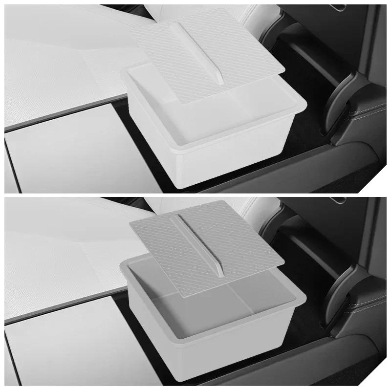 For Tesla Model Y Juniper 2025 Central Control Storage Box Armrest Box Eyeglass Holder Organizer Tray Car Interior Accessories