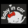 Cartoon Car Stickers Reflective Vinyl Styling Baby In Car Warming Car Sticker Reflective Self-Adhesive Waterproof Wall Sticker