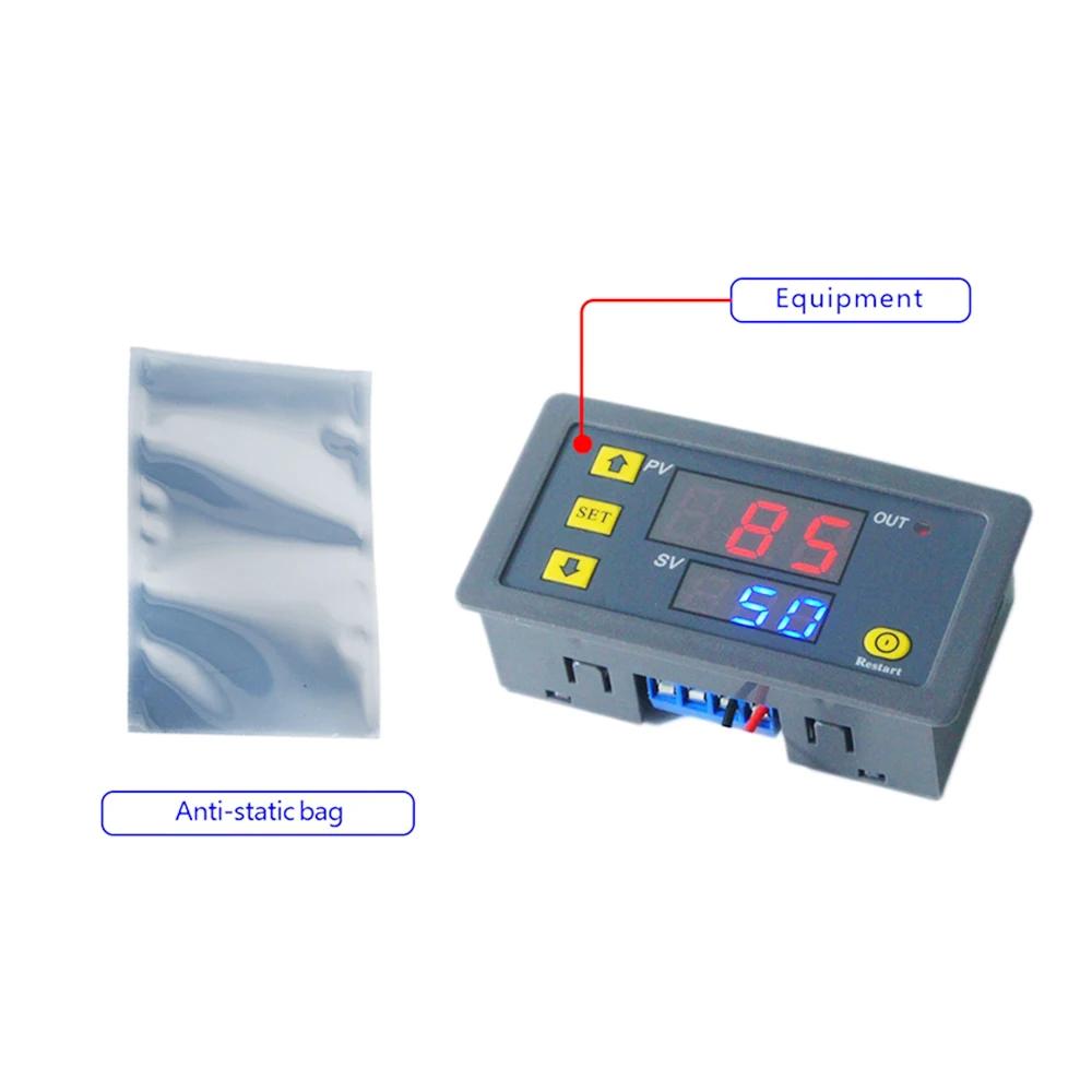 DC12V/24V AC110-220V Cycle Timing Delay Relay Module Dual LED Red and Blue Display 0s-999h T3230 Power ON OFF Delay Timer Relay