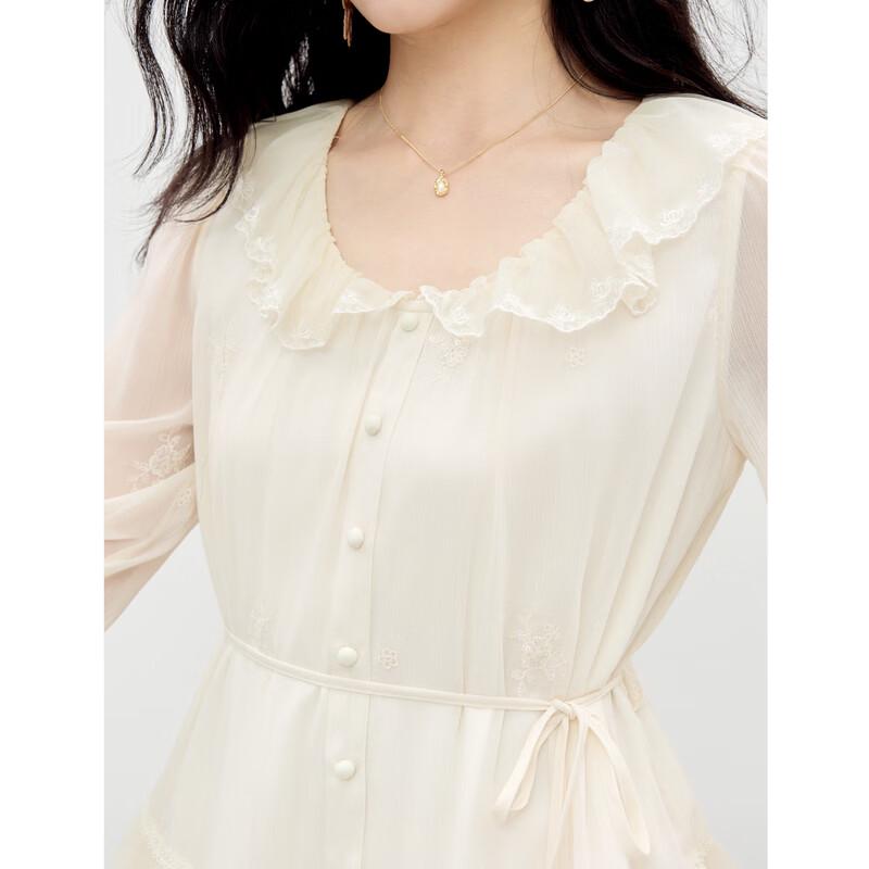 Embroidered Lace A-line Dress