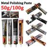 50/100g lac de metal pentru crom, cupru, alamă, aluminiu și mai multă pastă de lustruit, curățați suprafețele metalice de rugină pete de grăsime.