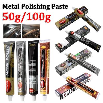 50/100g Metallpolitur für Chrom Kupfer Aluminium Messing und mehr Polierpaste Reinigen Sie Metalloberflächen von Rost, Zunder und Fettflecken