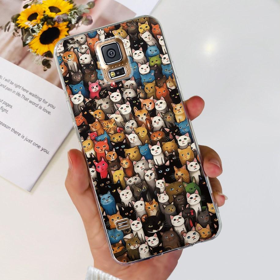 For Samsung Galaxy S5 Case G900F G900I i9600 S 5 Back Cover Cool Painted Soft Silicone Clear Phone Case For Samsung S5 Neo Coque