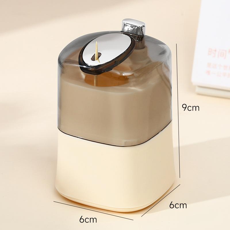 Toothpick Box - Toothpick Holder On The Living Room Table - Press-down Type Toothpick Tube - Household Automatic Pop-up Toothpick Can