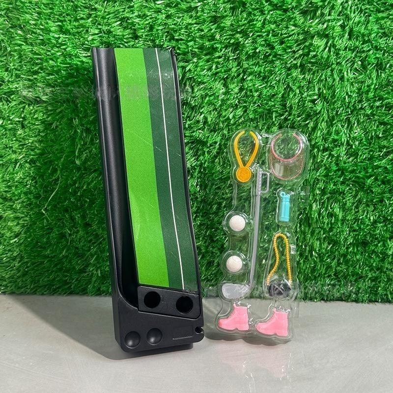 1Set Dollhouse Mini Golf Club Grassland Model Set Simulation Sports Miniature Scene Prop Model Doll House Accessories