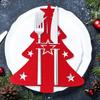 20/2pcs Christmas Cutlery Holders Xmas Tree Shaped Knife Fork Spoon Holder Bags Tableware Pockets Organizer Bag Party Home Decor