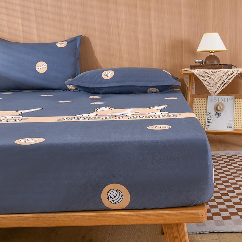 100% Waterproof Cute Dog Bed Fitted Sheet Nordic Adjustable Mattress Covers Four Corners With Elastic Band Multi Size Bed Sheet