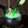 Haunting House Fog Pot Machine Set Witch Cauldron with Floating Potions Bottle and Diffuser Fog Maker Halloween Decors