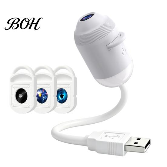 Healing Light Projector USB Lamp, Starry Sky Night with Clear Image And Adjustable Touch Control Brightness, 2-in-1 Star for Home Travel Two-in-one