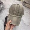 High quality heavy industry washed denim baseball cap men and women couples fashion street old hole cap