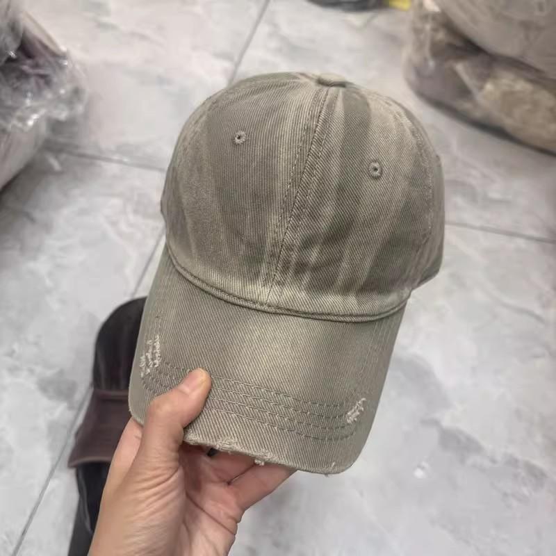 High quality heavy industry washed denim baseball cap men and women couples fashion street old hole cap
