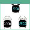 Modern Minimalist Metal Alarm Clock With Led Digital Display And Loud Ringtone For Bedroom Use