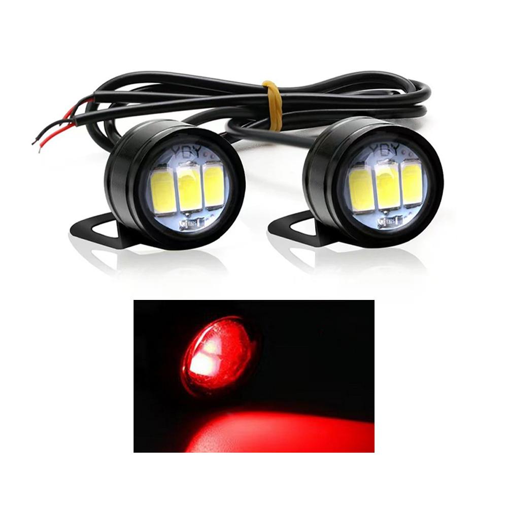 2ks Motocykl Auto LED DRL Denní svícení Záložní světlo Eagle Eye Automobily Parkovací směrové světlo pro couvání