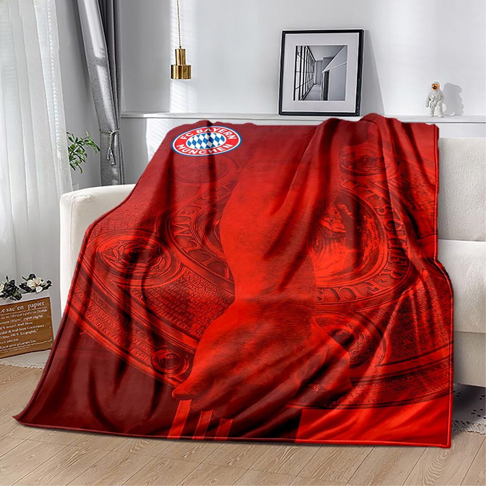 FC Bayern München Decke Bequem Groß für Bettwäsche Büro Bett für Alle Jahreszeiten Digitaldruck Geburtstag Weihnachtsgeschenk Decke