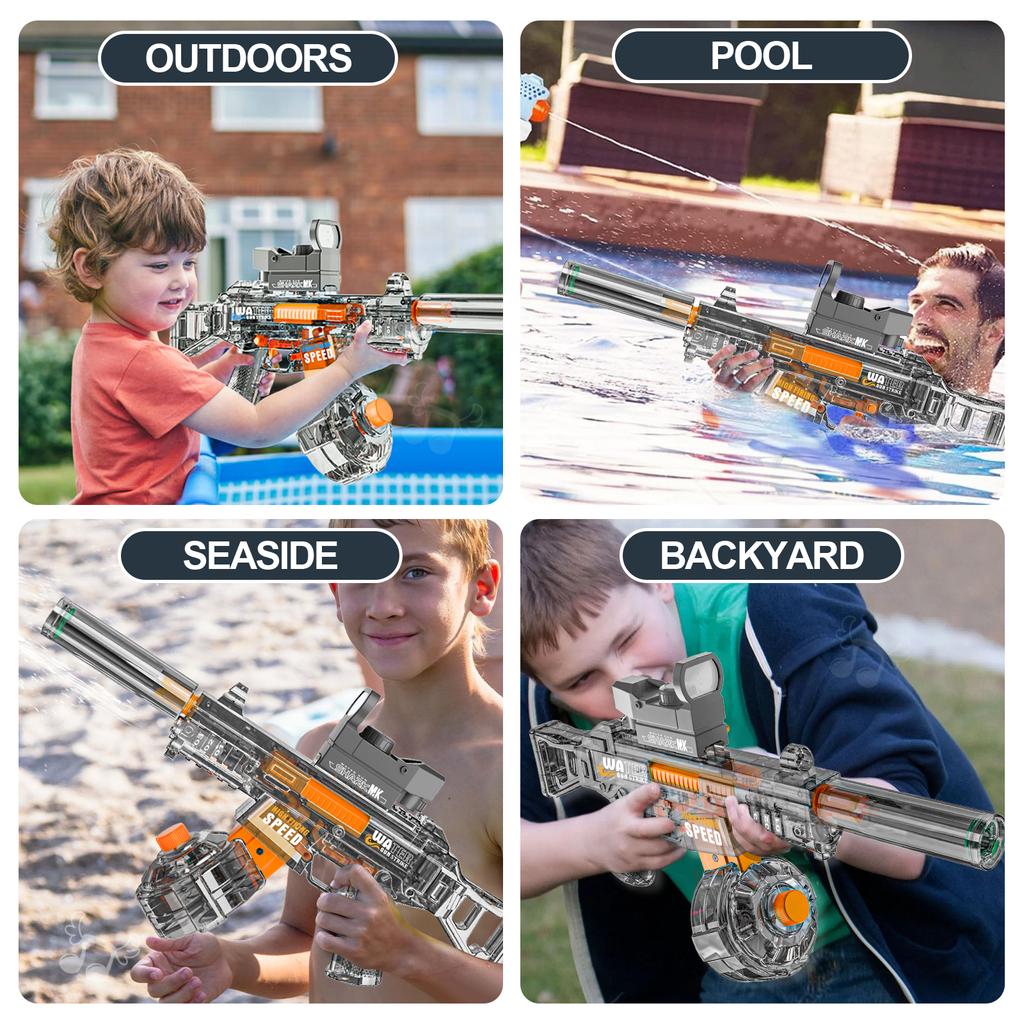 Non-Toxic Electric Water Gun Toy Powerful Automatic High Pressure Burst Play Adult/Children Summer Outdoor Swimming Pool Children Gift