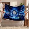 Canterbury-Bankstown Bulldogs Flannel Blanket, Custom Name Text Personalized Soft Throw Blanket Home Decor Gift
