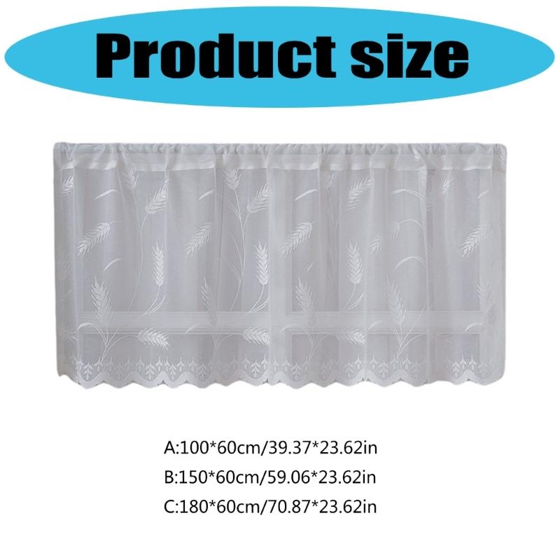 Breathable Sheer White Curtains for Window Stylish Lace Designs Kitchen Dining Decoration