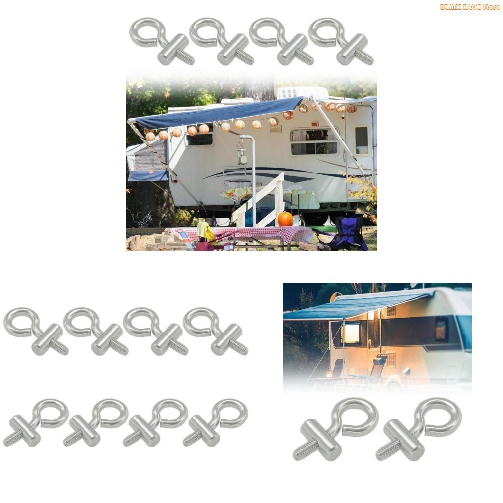 K1AE Multifunctional 6mm Piping Clamps Stainless Rails Fasteners For Caravans Tent Motorhome Outdoor Structure Reinforcement