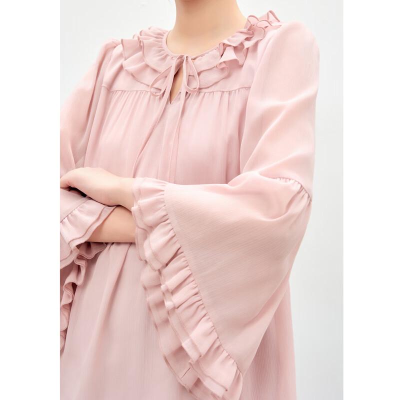 Women's Ruffle Sleeve Peter Pan Collar Loose Blouse