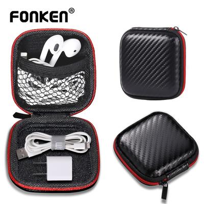 FONKEN Kopfhörer Draht Organizer Box Mini Lagerung Fall EVA Tragbare Lagerung Tasche Box Für Kopfhörer Speicher Karte Kabel Gadget Tasche Zubehör