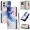 For iPhone 17 Wallet Case Pattern Printing PU Leather Phone Cover with Lanyard