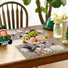 1/2/4/6/8pcs Multicolor Gray Snowman Snowflake "Let It Snow" Winter Christmas Placemats for Party Kitchen Dining Table Decor, 12 X 18 Inches