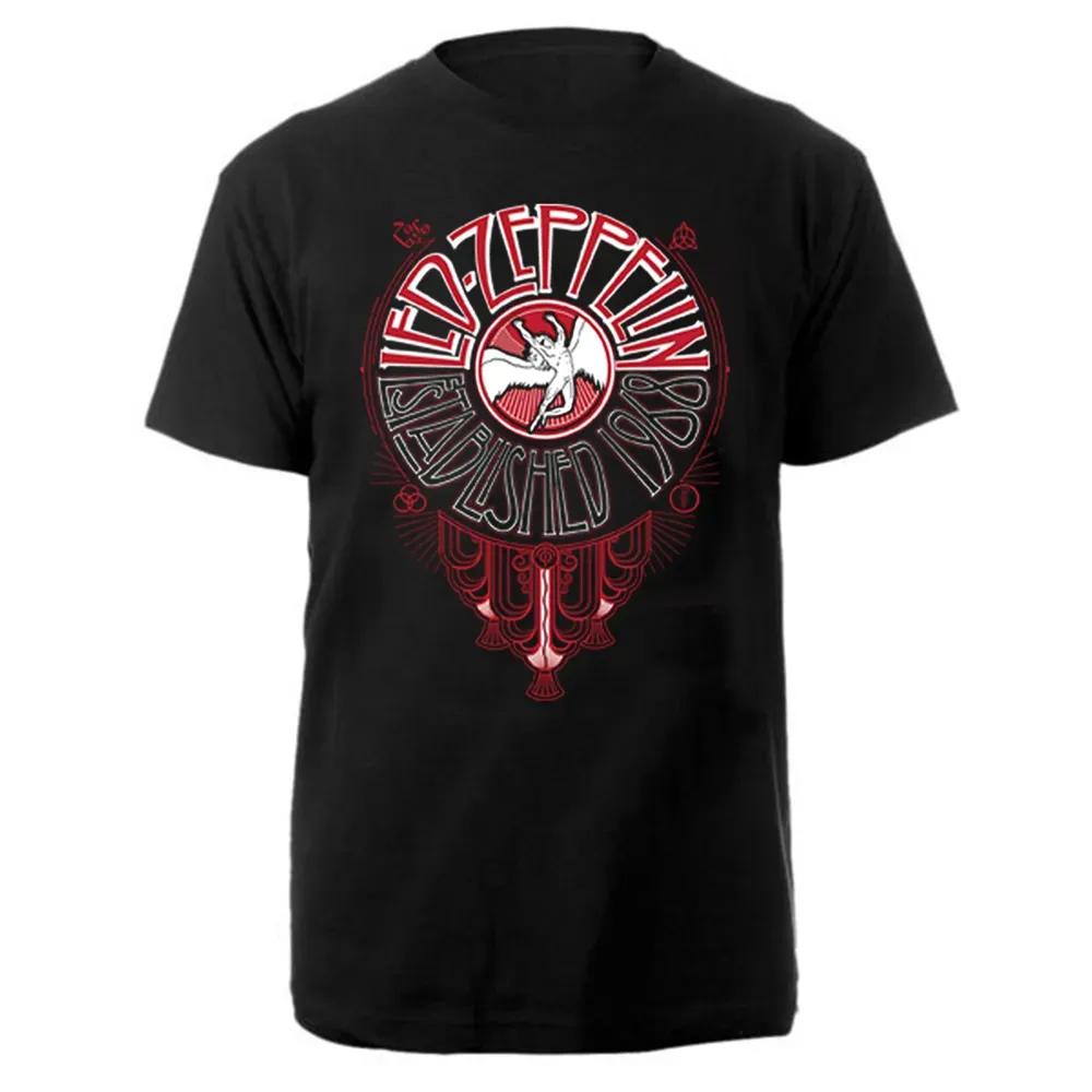 Rock Band Led Zeppelin T-Shirt Herren und Damen Sommer Gothic Y2K Kleidung Mode Retro Rundhals Kurzarm Top Streetwear