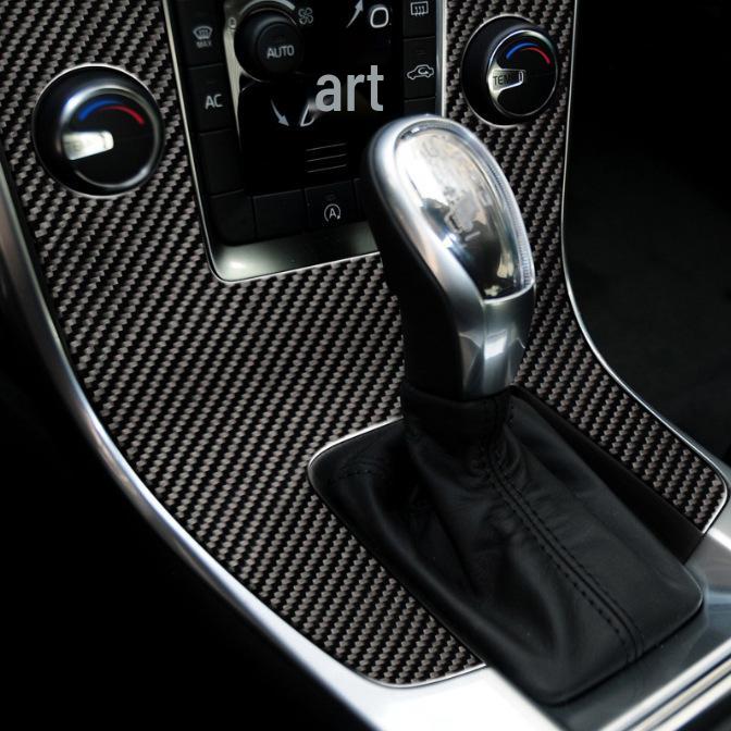 Interiérové obložení z uhlíkových vláken pro Volvo S60L/V60: Nálepky řadicí páky, stahování oken a výdechu vzduchu
