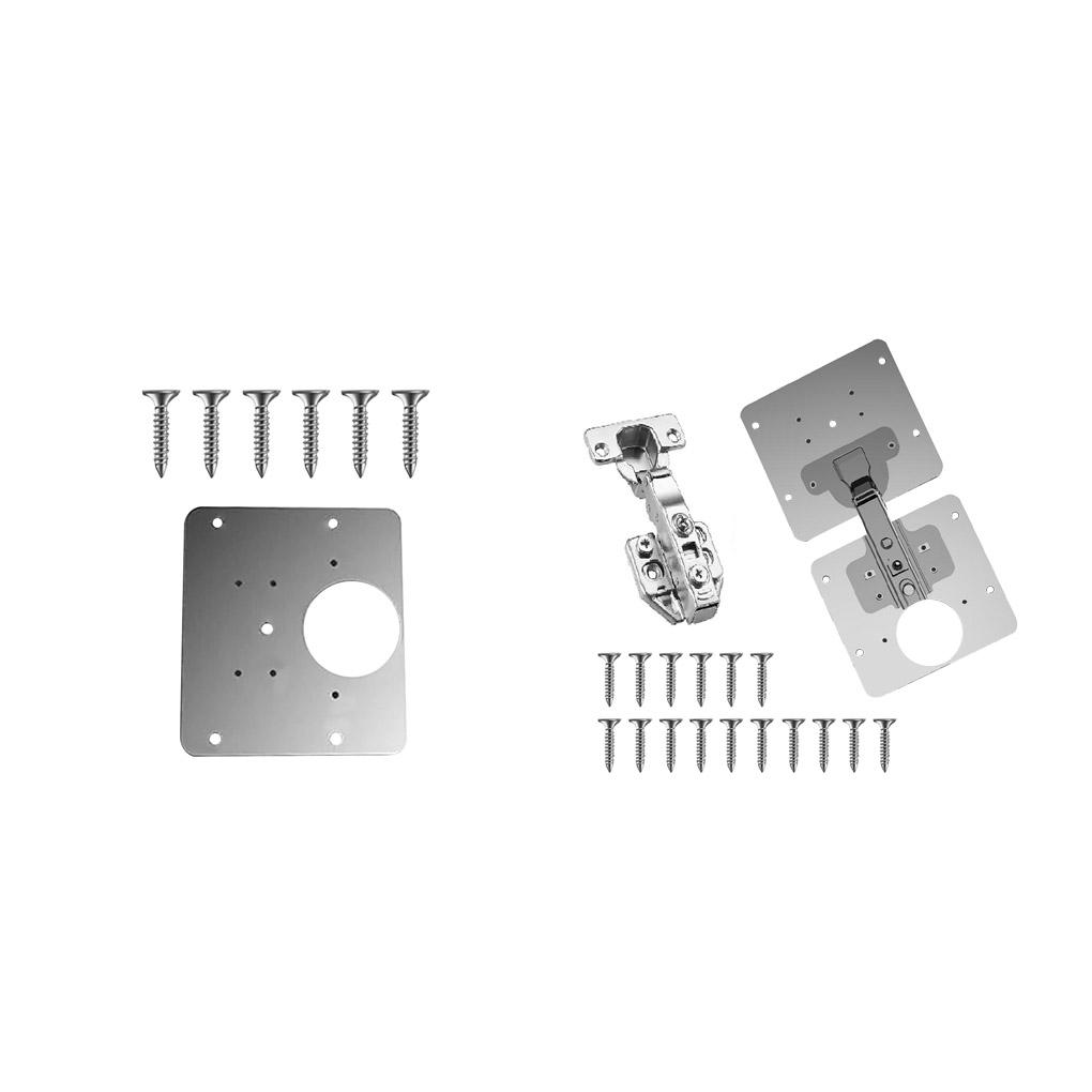 Hinge Repair Set Stainless Door Hinge Plate Screws Kit