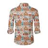 Men's Christmas Shirt Christmas Print Long Sleeve Button Shirt