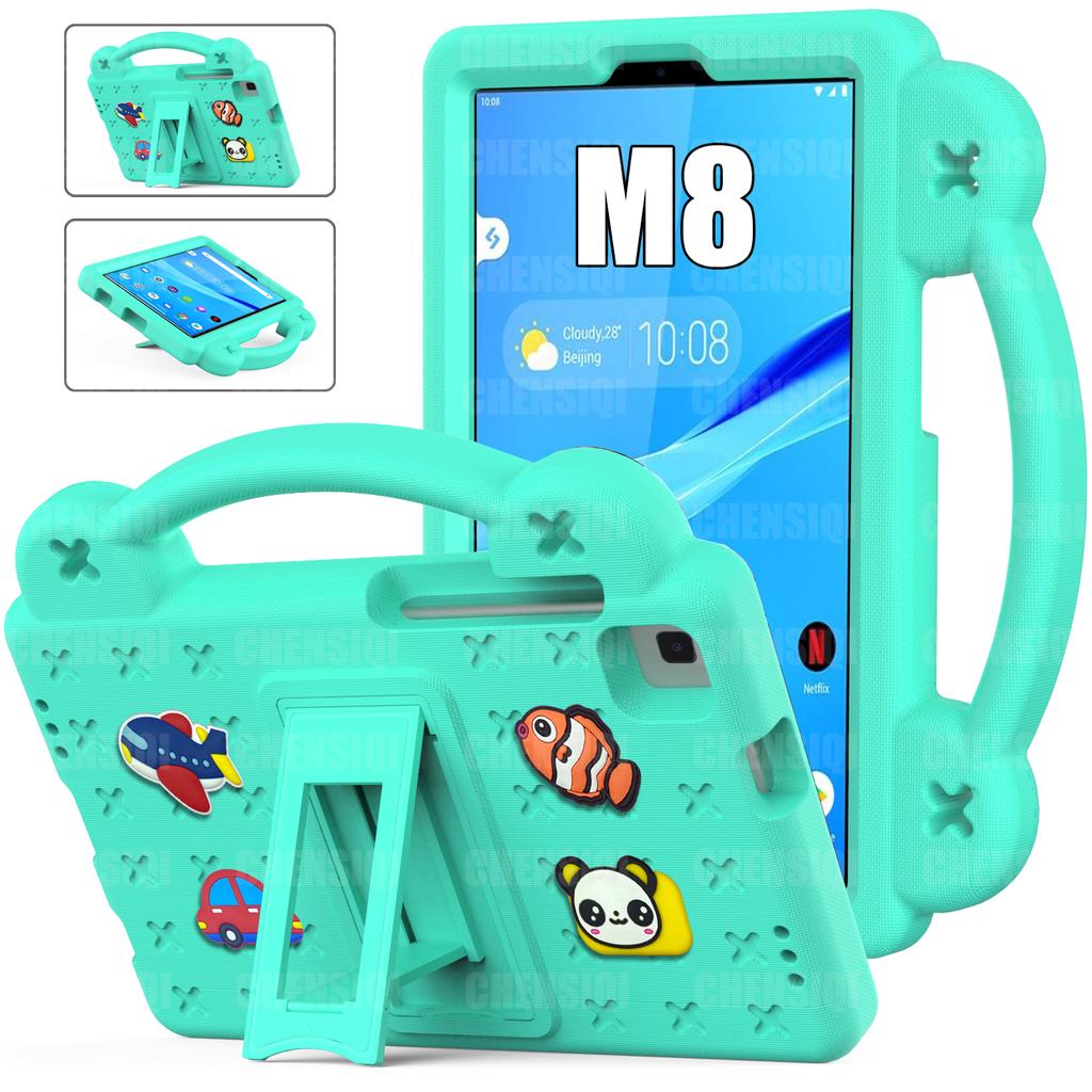 Kinderhülle Für Lenovo Tab M8 (4. Gen) 8 Zoll TB300FU Tab M8 (3. Gen) TB-8506F Tab M8 HD TB-8505F Stoßfeste Hülle mit Griff und Ständer