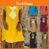 Premium Quality Women's Baggy Loose Short Sleeve V-neck Linen Kaftan Madi Dress For Effortless Beach Style