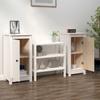 Sideboards 2 Pieces White 39x35x80 Cm Solid Pine Wood