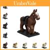Vintage Brown Military Horse Abs Plastic Building Blocks Toy