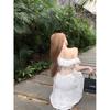 Kumikumi French Sweet Girl Style New Arrival off-the-Shoulder White Dress Women's Summer Waist Slimming A- line Skirt Long Dress