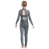 Jenter Danseopptreden Jumpsuit Helkropps Leotard Langermet Mock Neck Mesh Patchwork Nøkkelhullrygg Bodysuit