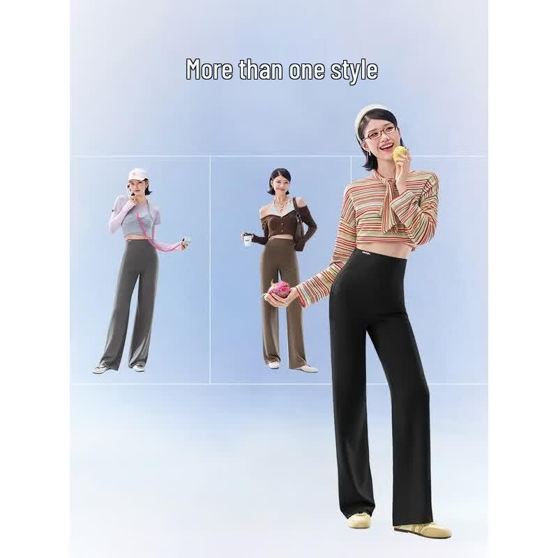 SIINSIIN Pantaloni Casual Dritti Pelle di Ghiaccio da Donna