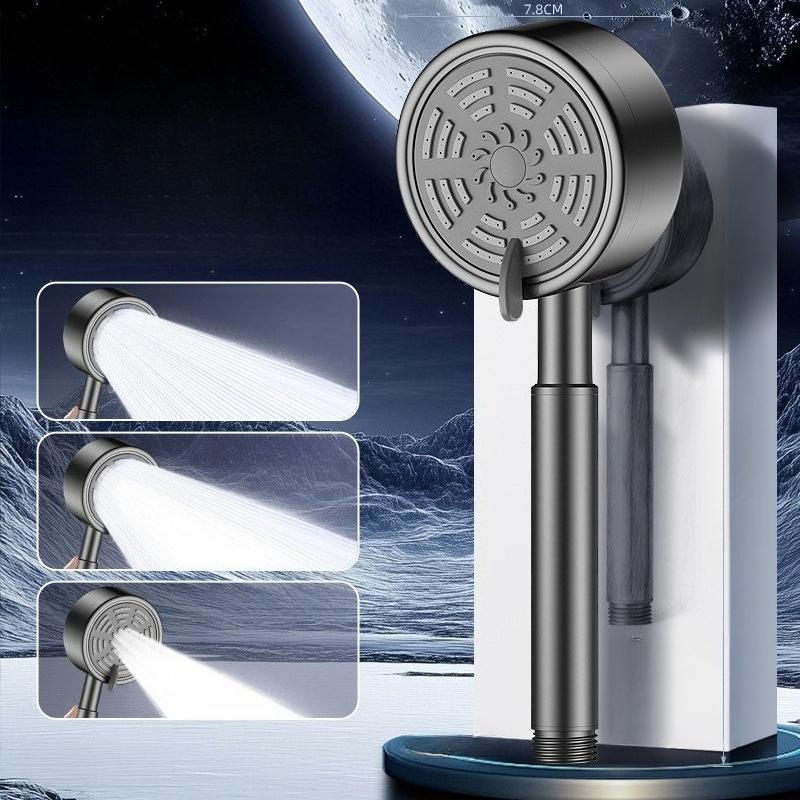 3 Modes Adjustable Handheld Shower Head Bathroom Accessories Stainless Steel High Pressure Water Saving Rainfall Sprayer Nozzle