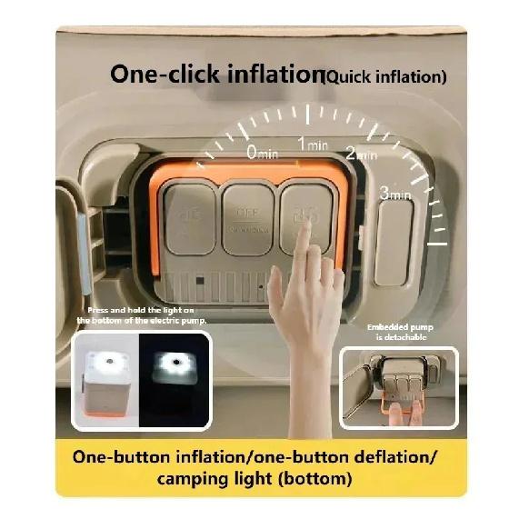 Outdoor Camping Folding Inflatable Sofa With Heightened Backrest And Automatic Thickening For Napping Home Inflatable Sofa Bed