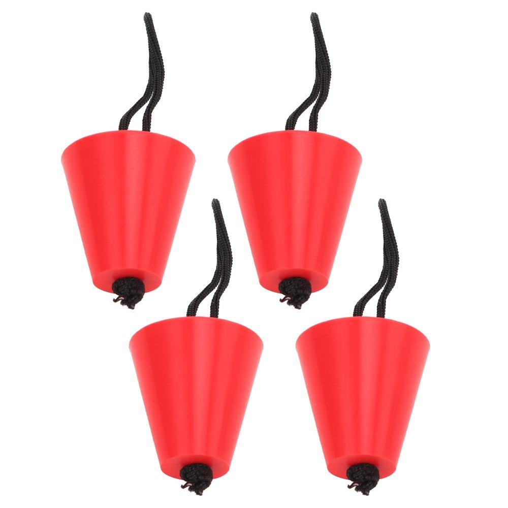 4PCS With Lanyard Scupper Plug Kit Flexible Silicone Scupper Stopper Bung Boating Use