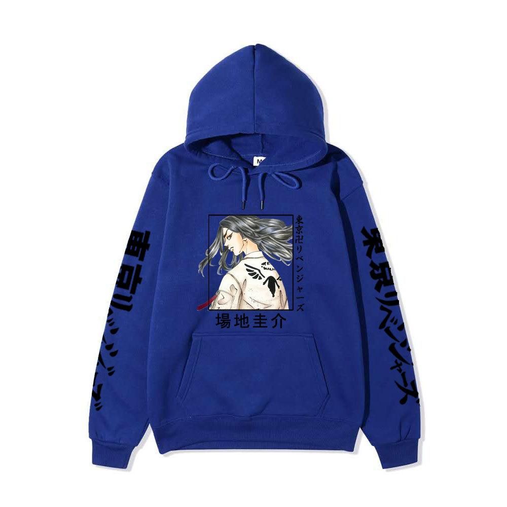 Tokyo Revengers Baji Keisuke Unisex Fleece Hoodie Autumn Winter Anime Character Print Long Sleeve Casual Pullover Sweatshirt