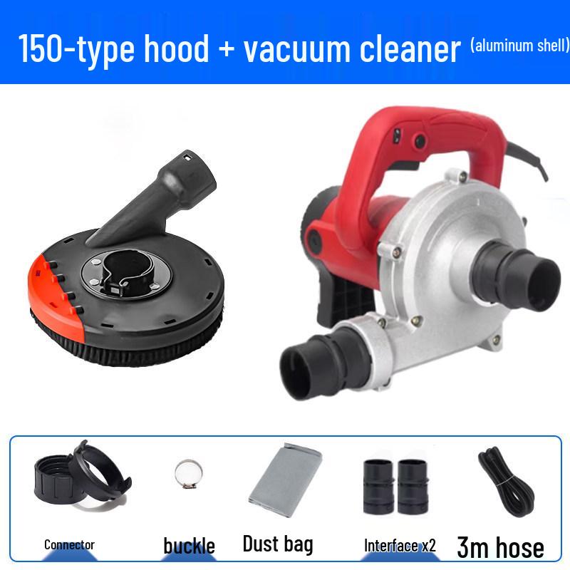Dustproof Cover for Angle Grinder - Protective Polishing Vacuum Cover for Stone Concrete, Fits 100/125 Type Hand Grinders.